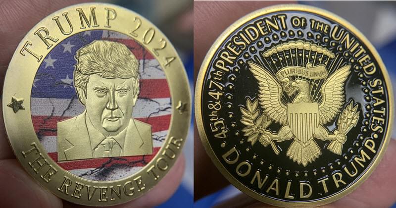 Trump 2024 'The Revenge Tour' Gold Coin